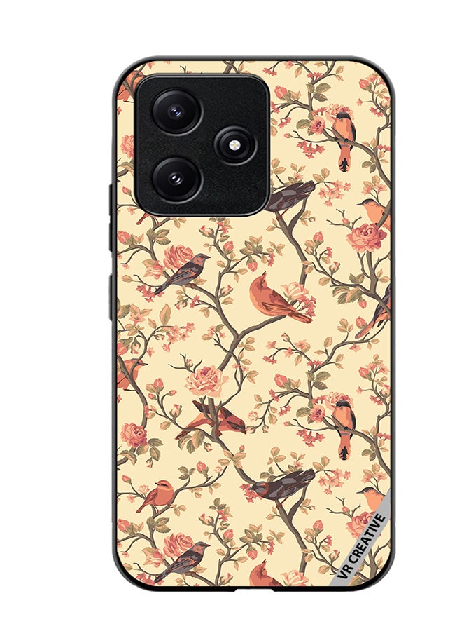 VR CREATIVE Protective Case Cover For Xiaomi Poco M6 Pro 5G Birds Sitting On A Tree Design Multicolour - Image 1