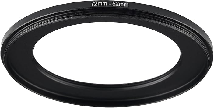 SUPERNIC Camera Lens Filter Step Down Ring Adapter, 72mm to 52mm, Black Metal - Image 3