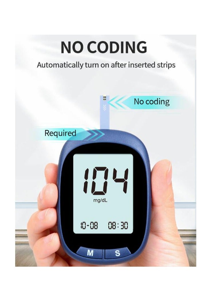 Generic Safe Exactive EQ Simple Blood Glucose Monitoring System With 50 Test Strips Lancets And Cotton pads  - Image 4