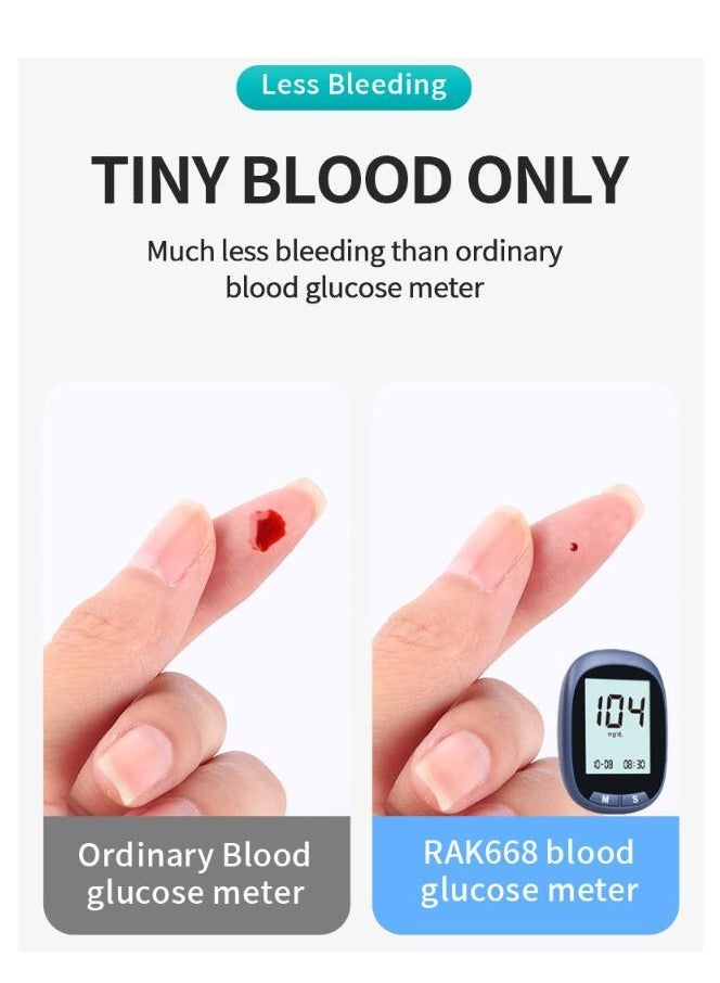 Generic Safe Exactive EQ Simple Blood Glucose Monitoring System With 50 Test Strips Lancets And Cotton pads  - Image 5