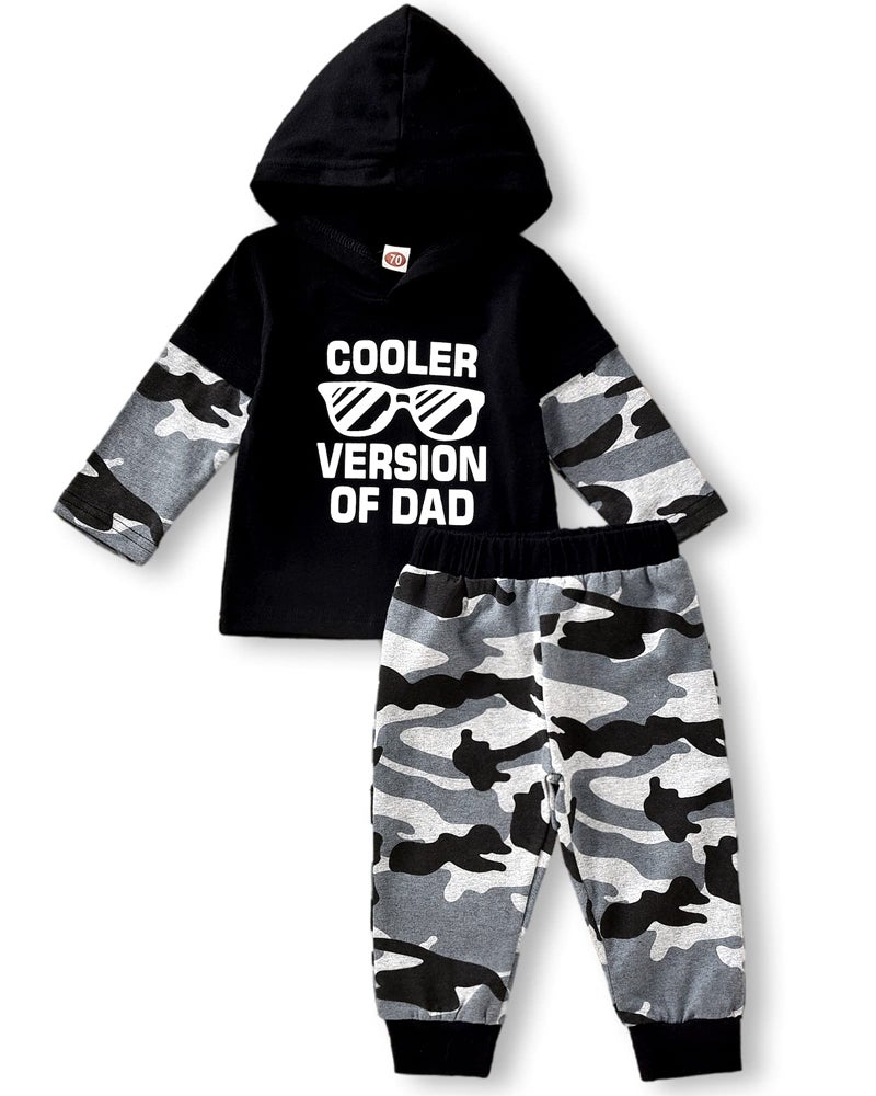 Aalizzwell Toddler Baby Boys Hoodie Sweatshirt Outfits Fall Spring Winter Sweatsuits Clothes Sets (Black, 3-4T) - Image 1