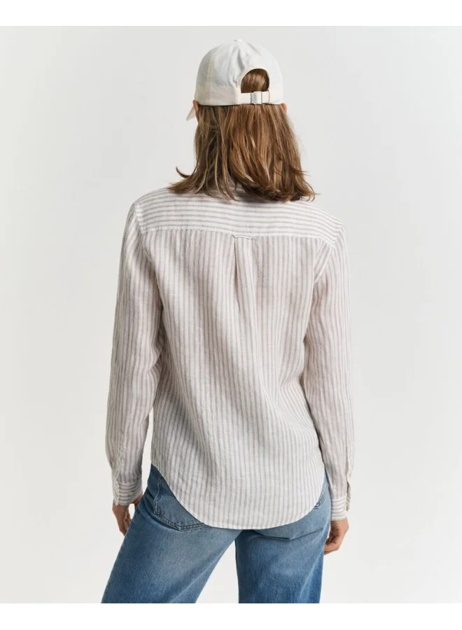 GANT Regular Fit Striped Linen Shirt