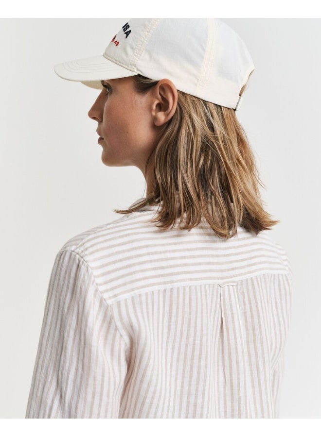 GANT Regular Fit Striped Linen Shirt - Image 2