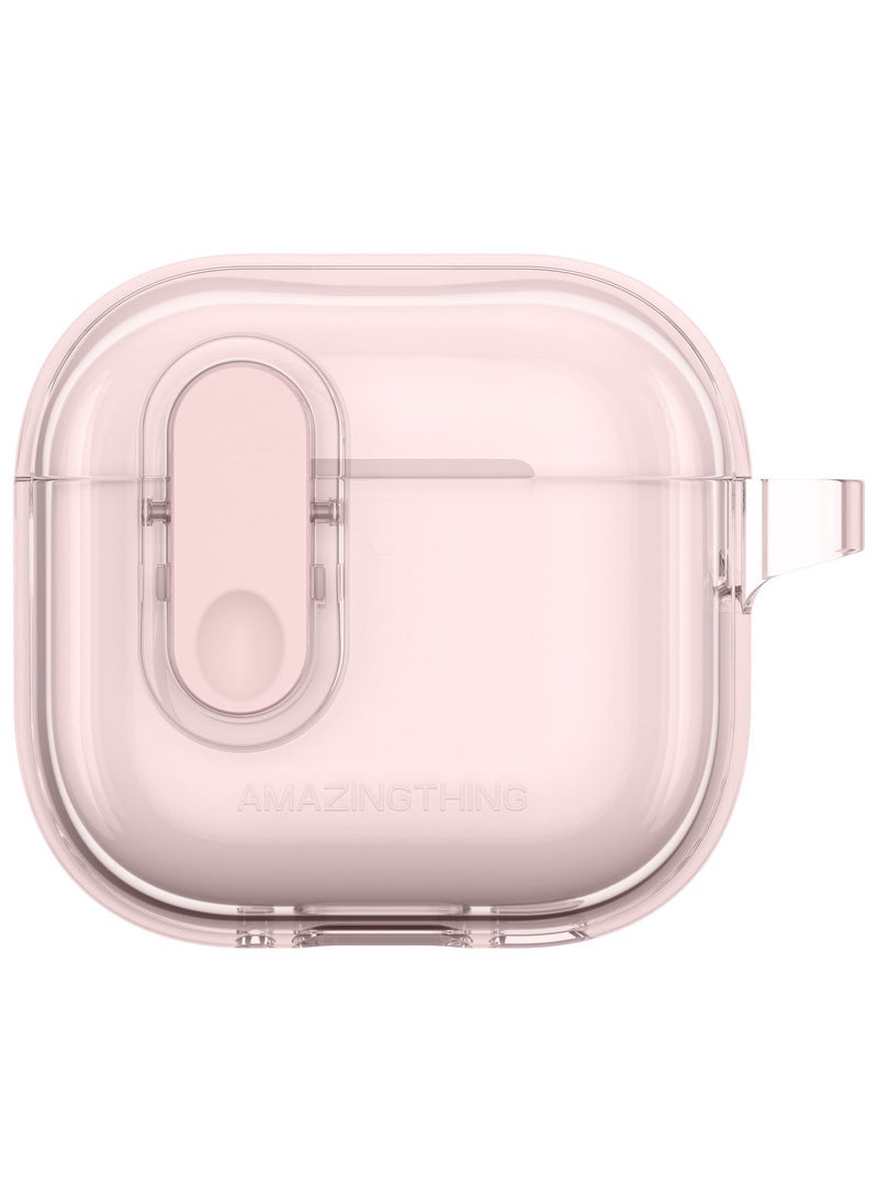 AMAZINGthing MINIMAL for AirPods 4 (2024) Case Cover with Carabiner - Pink  - Image 2