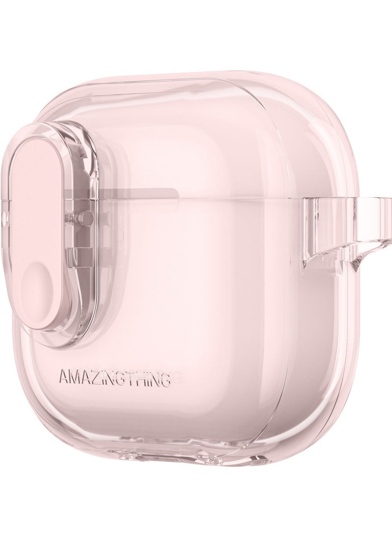 AMAZINGthing MINIMAL for AirPods 4 (2024) Case Cover with Carabiner - Pink  - Image 4