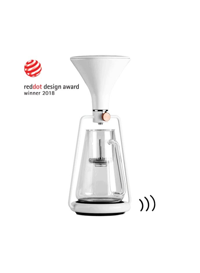 Goat Story Gina Smart Coffee Maker with Integrated Scale, Brew your coffee in 3 different ways - pour-over, immersion, and cold drip, Bluetooth App Connectivity - White - Image 1