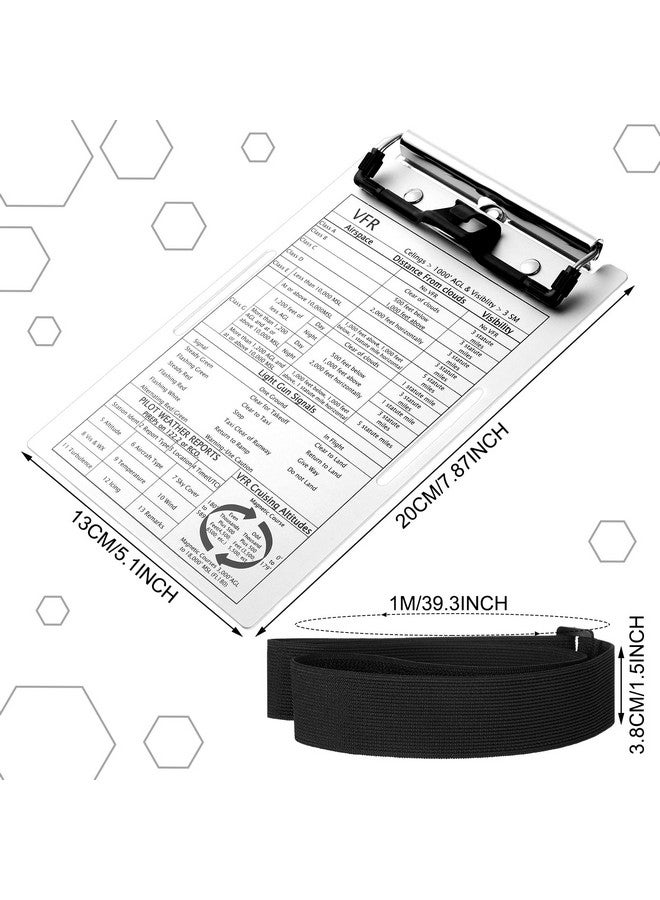 Eaasty Vfr Pilot Kneeboard Aluminum Aviation Kneeboard Pilot Notepad With Pen Holder And Elastic Strap For Pilot Writing(1 Set) - Image 2