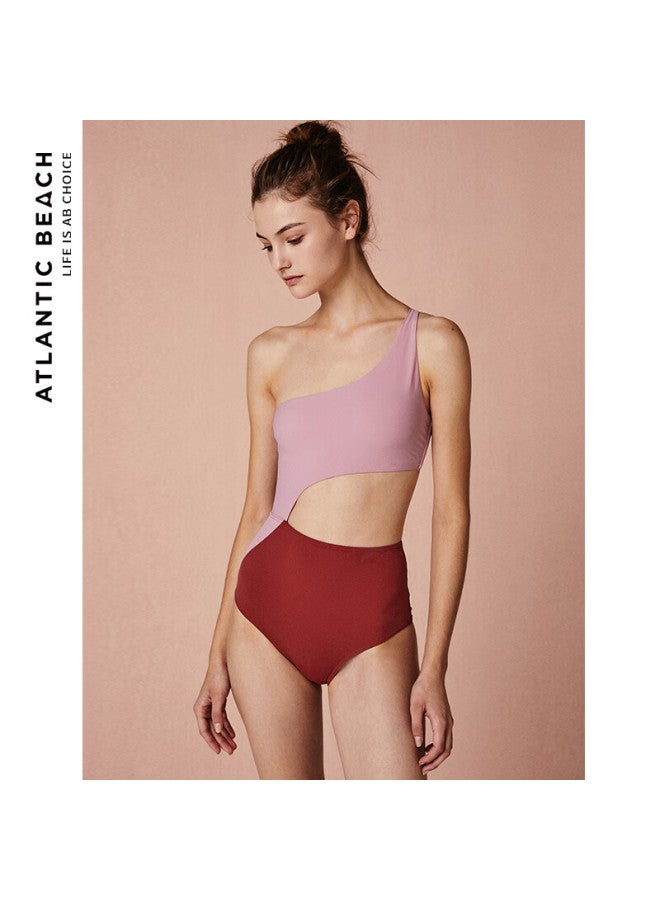 Atlanticbeach 2025 High-end Seaside Vacation Swimsuit For Women, Fashionable One-piece Swimwear, French Retro Style, Slimming For Hot Springs And Travel - Image 1