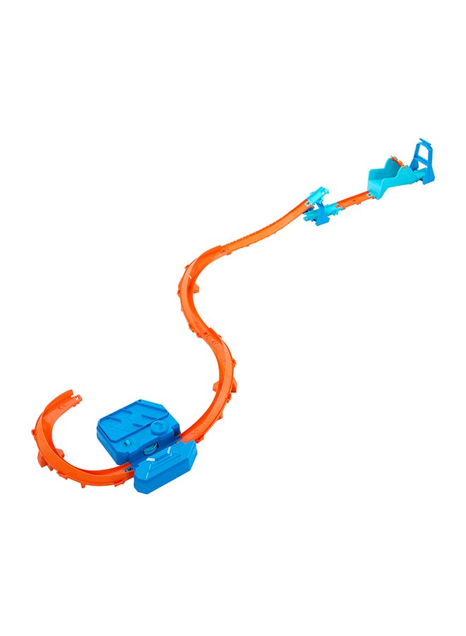 Hot Wheels Car Track Set, Deluxe Building Box With Motorized Booster, 1:64 Scale Vehicle, Speed Snap Track, Boosted Jump Speedway - Image 4