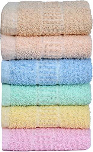 HSR Collection Premium Cotton Hand Towel Set of 6 Piece- 120 GSM, Multicolor - Image 2