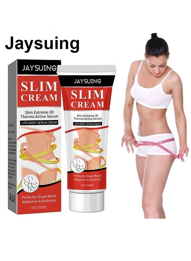 Jaysuing Slim Cream-Lipo Body Serum Cream,Hot Cream Slimming Fat Burning Cream For Belly Waist And Buttocks, Slimming Cream That Burns Fat & Firming And Slimming Cellulite For Women Weight Loss 60ml - Image 1