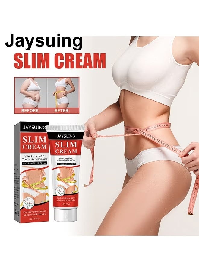 Jaysuing Slim Cream-Lipo Body Serum Cream,Hot Cream Slimming Fat Burning Cream For Belly Waist And Buttocks, Slimming Cream That Burns Fat & Firming And Slimming Cellulite For Women Weight Loss 60ml - Image 2