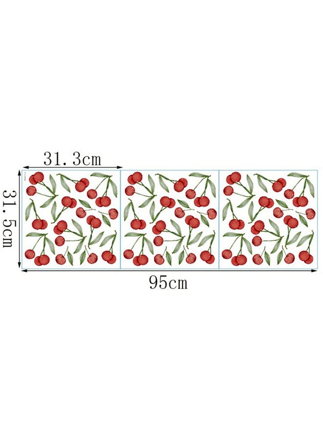 Bamsod Fruit Wall Decals Removable Boho Wall Stickers Peel Stick Cherry Wall Decals Fresh Fruit Wall Stickers for Baby Nursery Kids Bedroom Living Room Home Kitchen (Cherry) - Image 2