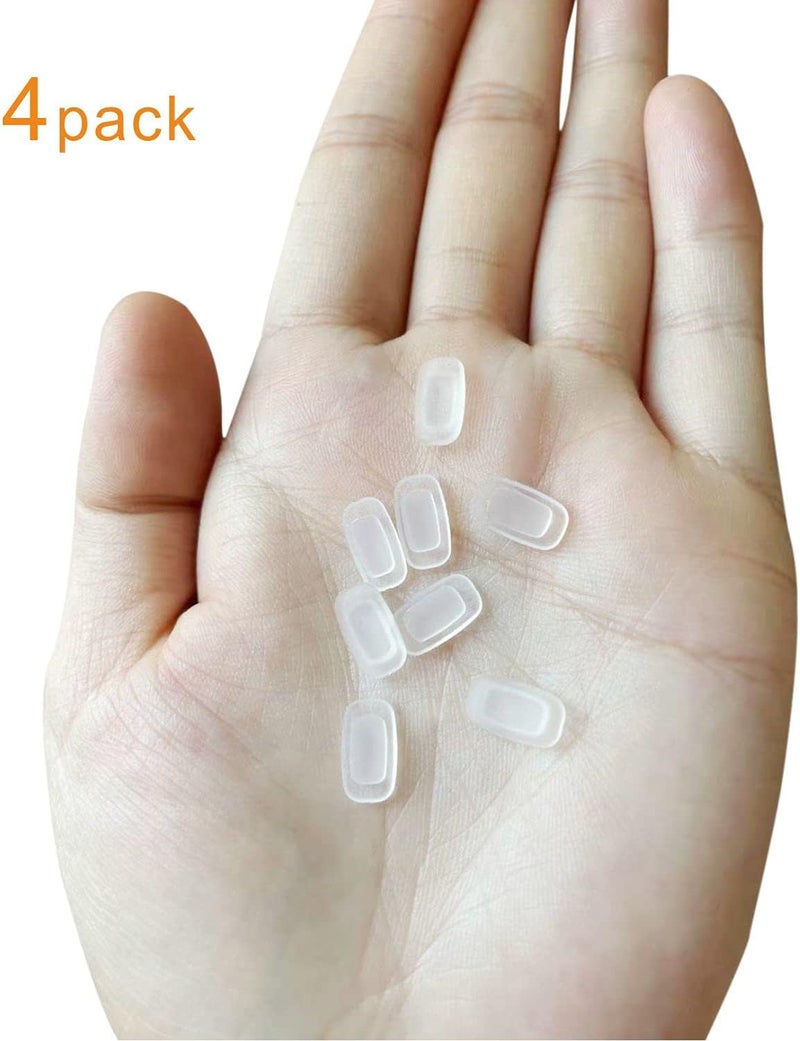 KECHIO Eyeglass Nose Pads 4 Pair of Replacement Square Premium Grade Soft Silicone - Rectangle Shaped Slide/Push-in Nose Pads - Image 5