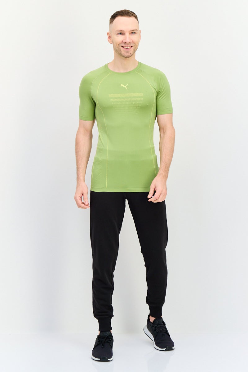 PUMA تي شيرت تدريب قصير الأكمام للرجال من بومة x One8، زيتوني - Image 4