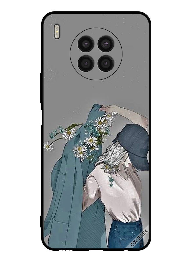 Covernex Protective Case Cover For Honor 50 lite Cap Girl Wearing Floral Coat  - Image 1