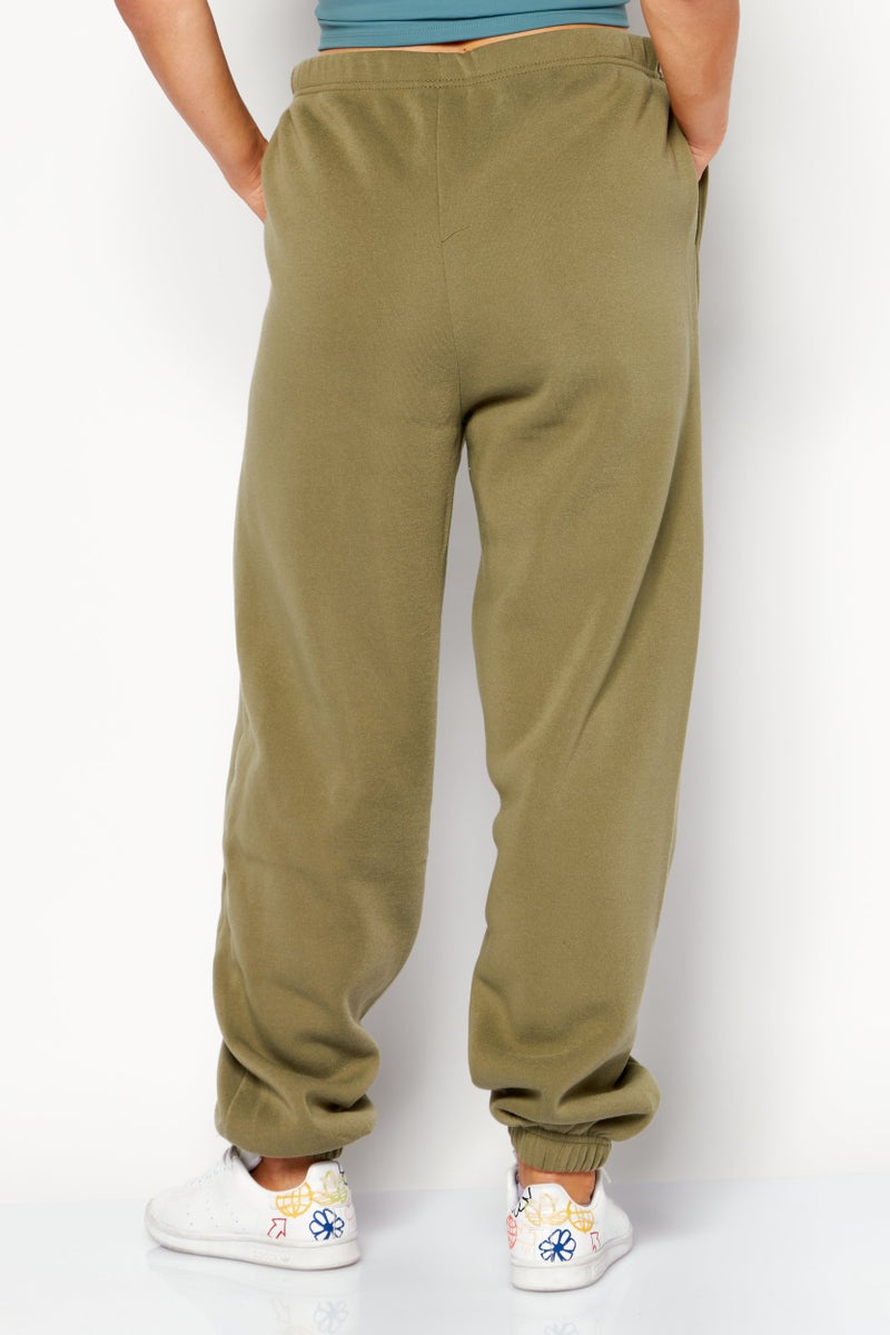 Fit Collective Women Regular Fit Solid Joggers,  Olive - Image 3