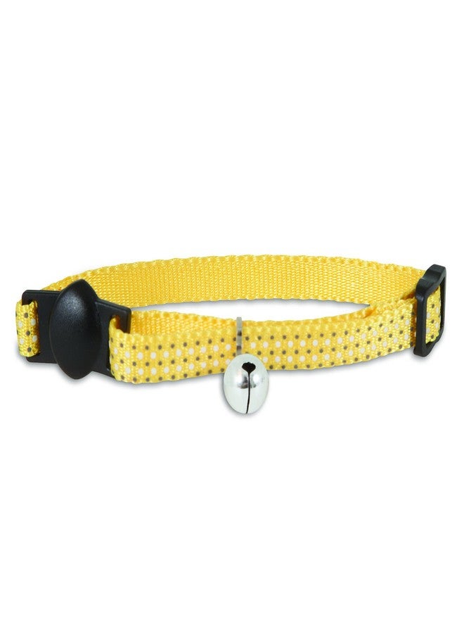 Petmate Glow Dots Adjustable Collar, 3/8" x 8-12", Yellow - Image 1