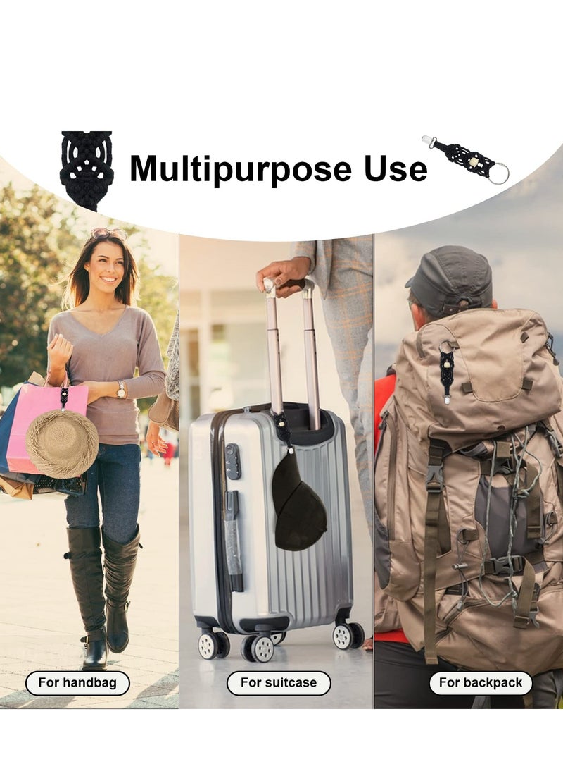 3 Pcs Versatile Hat Clips for Travel Suitable for Bags Backpacks and Luggage Suitable for Women Kids and Adults in Black Beige Brown - Image 5