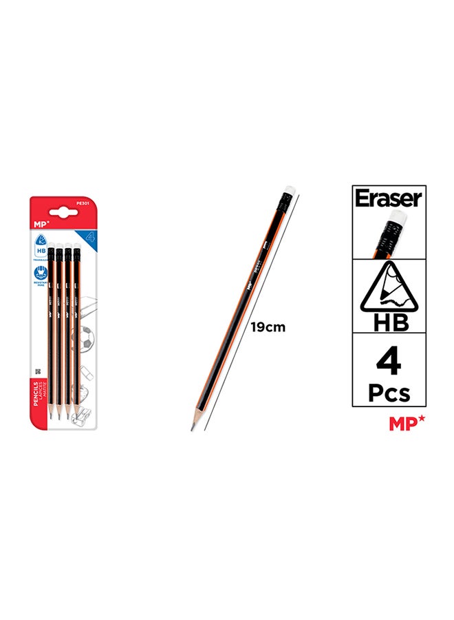 MP GRAPHITE PENCIL HB WITH ERASER