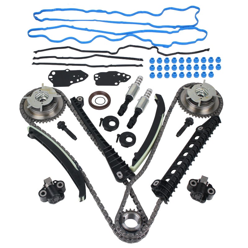 طقم سلسلة توقيت المحرك Autoround 54L مناسب لفورد إكسبيديشن 2005-2014 F150 2004-2010 F250 F350 سوبر ديوتي 2005-2010 لينكولن نافيجيتور 2005-2014 مارك LT 2006-2008 استبدال 90391SBVVT1