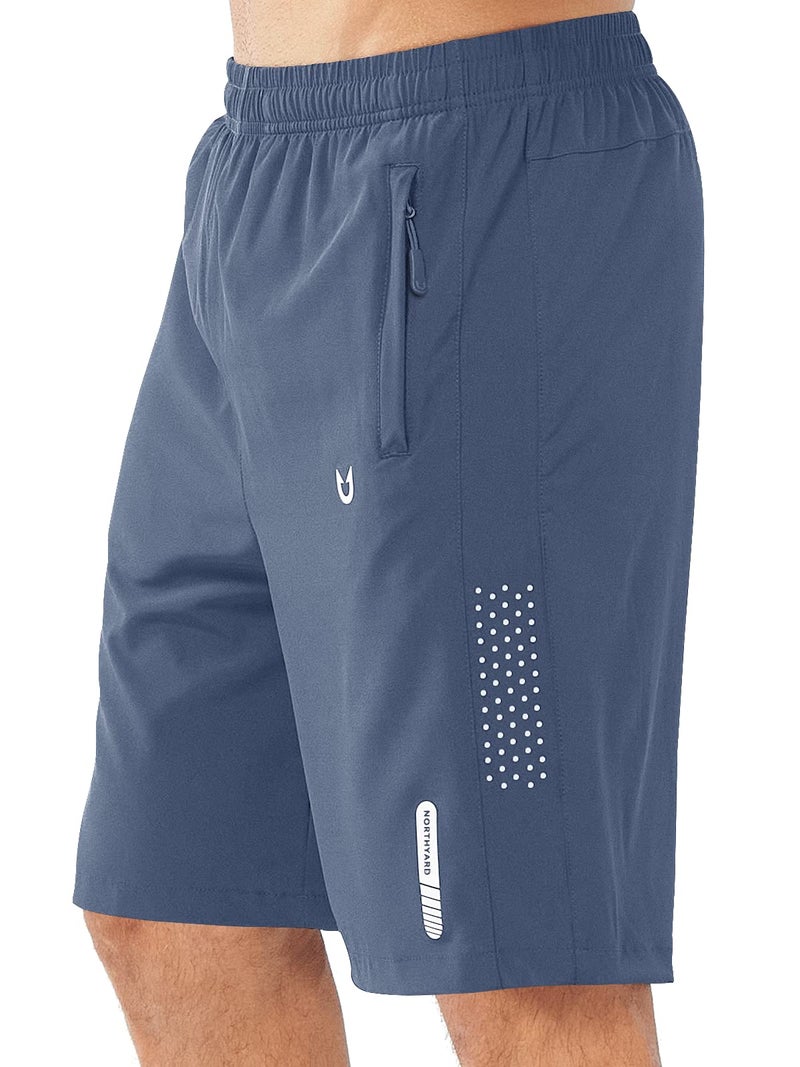 NORTHYARD شورتات رياضية للرجال من NORTHYARD سريعة الجفاف 7"/ 5"/ 9" خفيفة الوزن للتمارين الرياضية في صالة الألعاب الرياضية وكرة السلة والمشي في الطبيعة لون FEDERALBLUE-9inch XL - Image 1