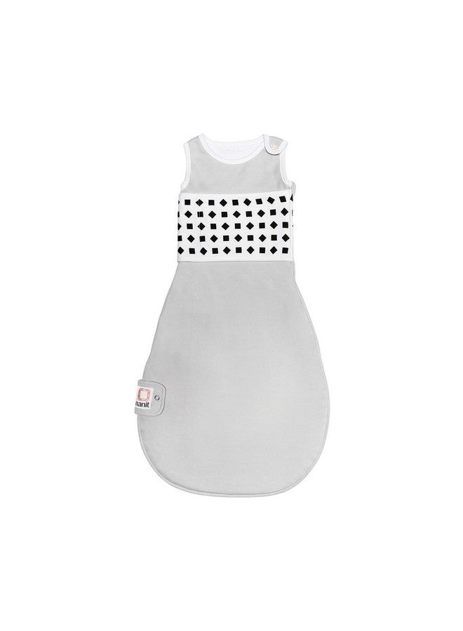 Nanit Breathing Wear Sleeping Bag 100% Cotton Baby Sleep Sack Works With Nanit Pro Baby Monitor To Track Breathing Motion Sensorfree Realtime Alerts Size Small 36 Months Pebble Grey - Image 1