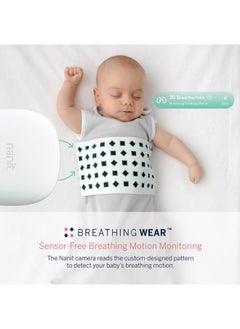 Nanit Nanit Breathing Wear Sleeping Bag 100% Cotton Baby Sleep Sack Works With Nanit Pro Baby Monitor To Track Breathing Motion Sensorfree Realtime Alerts Size Small 36 Months Pebble Grey  - Image 2