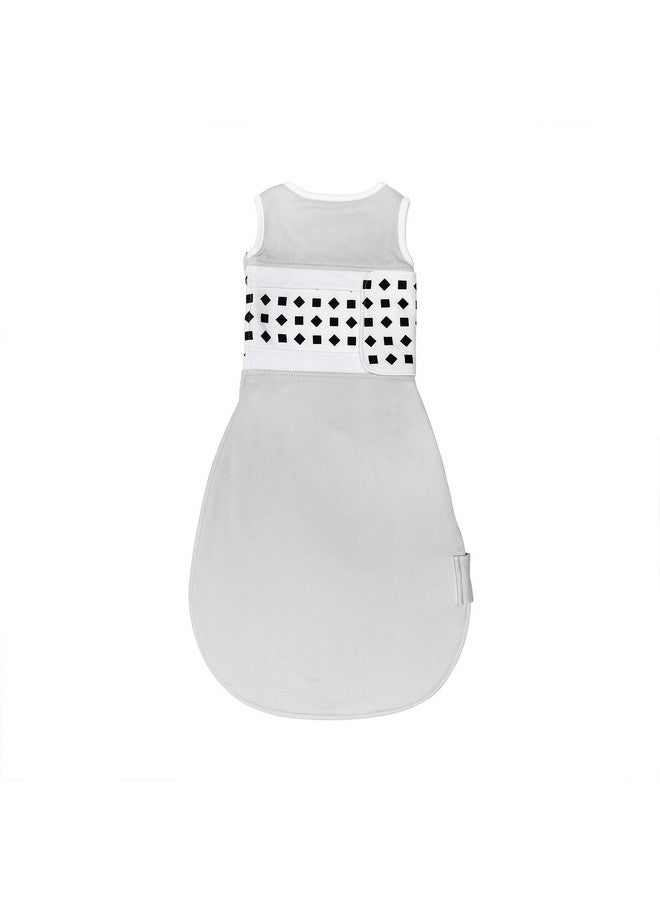 Nanit Breathing Wear Sleeping Bag 100% Cotton Baby Sleep Sack Works With Nanit Pro Baby Monitor To Track Breathing Motion Sensorfree Realtime Alerts Size Small 36 Months Pebble Grey - Image 5