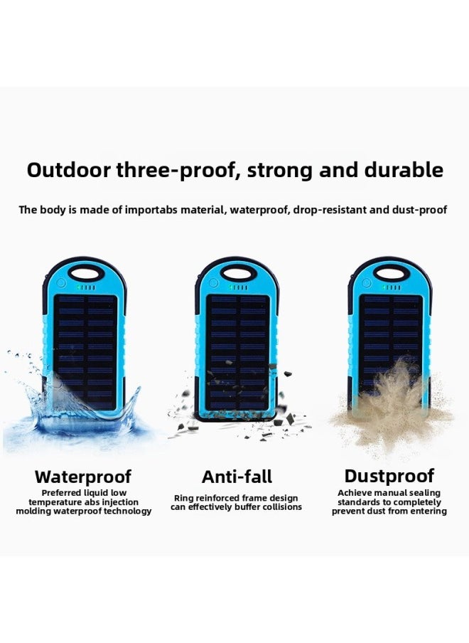 Generic - Outdoor Small Three-proof Solar Charging Treasure Camping Lamp 5000 MA Solar Mobile Power Direct-Color:Black-Power Capacity:Marked 5000 Mah, Actual 3,000 Without Full Light - Image 1