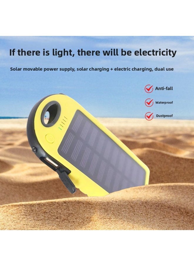 Generic - Outdoor Small Three-proof Solar Charging Treasure Camping Lamp 5000 MA Solar Mobile Power Direct-Color:Black-Power Capacity:Marked 5000 Mah, Actual 3,000 Without Full Light - Image 1