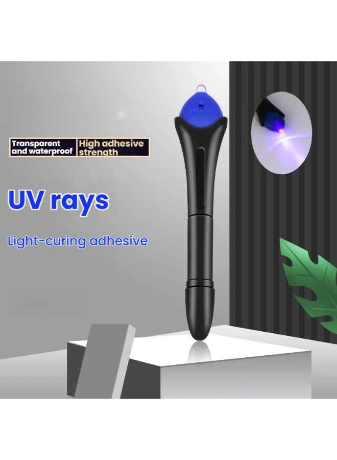 UV Light Curing Glue Pen with Built in UV Lamp Transparent Waterproof and High Adhesion for Effortless and Quick Repairs - Image 1