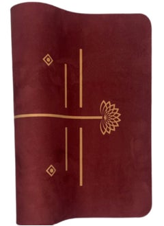 Aladdin Yoga Mat Natural Rubber With Suede Microfiber Red Color  - Image 4