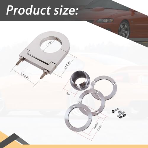 XTPTFABS 2" Swivel Base Floor Mount & 2-1/2" Chrome Steering Column Drop Combo Compatible with SBC BBC 350 454.for Vehicles with 2" Diameter Steering Columns - Image 4