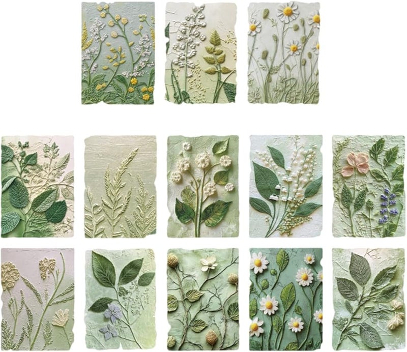 مجموعة ورق سكرابوكينغ مطبوع بنقوش زهرية 23 ورقة للتدوين والتخطيط والألبوم وتزيين البطاقات - Image 2