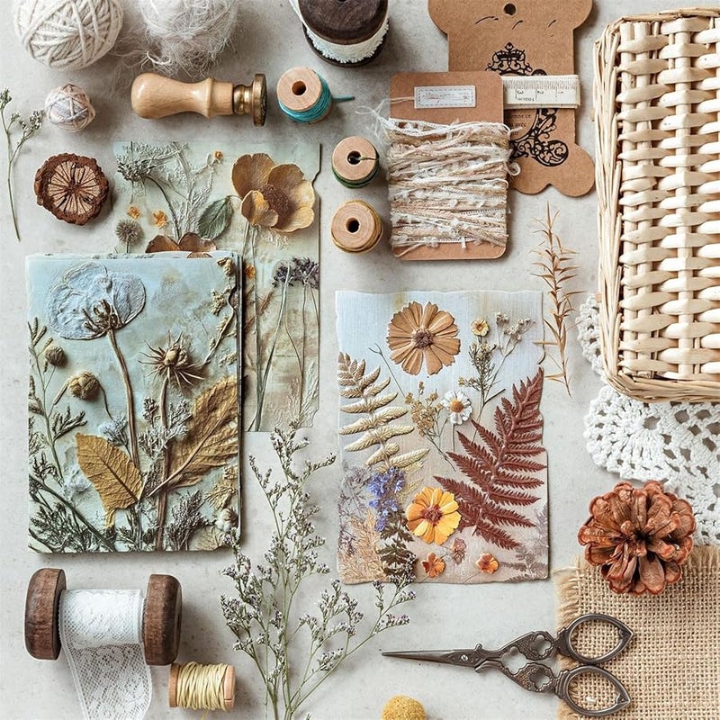 مجموعة ورق سكرابوكينغ مطبوع بنقوش زهرية 23 ورقة للتدوين والتخطيط والألبوم وتزيين البطاقات - Image 5