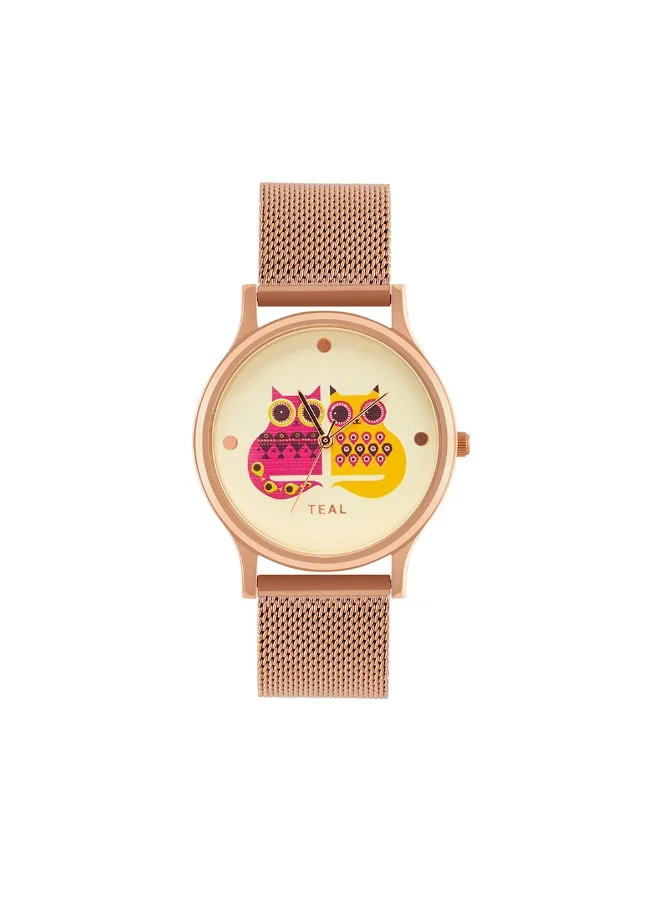 Chumbak Being Catty Watch, Stainless Steel Mesh StrapStainless Steel Mesh Strap