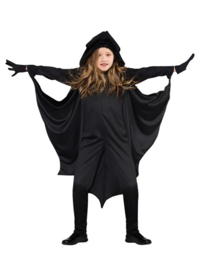 Generic Kid Costume Toddlers Vampire Bat Jumpsuit Cape Costume Party Animal Costume Outfits with Gloves  - Image 1