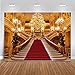 Mocsicka Red Carpet Palace Backdrop Background Wedding Birthday Video Photography Backdrops (7x5ft) - Image 2