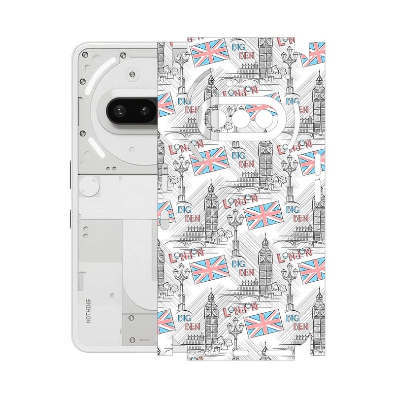 90STETHIX ملصق جلد الهاتف المحمول | متوافق مع هاتف ناثينغ 3A | مقاوم للخدوش بلمسة نهائية غير لامعة | تغطية كاملة لجميع الجوانب وحماية الكاميرا (تصميم-1) (241) - Image 1