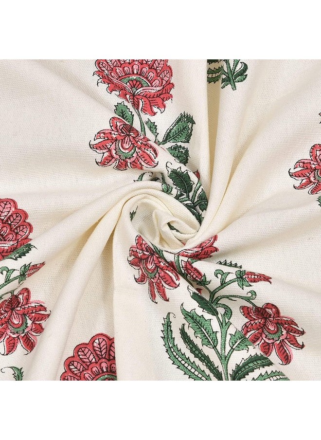 Trance Home Linen Floral Printed Semi Room Darkening Windows Curtains | 5 Feet 100% Cotton Curtains for Living Room Bedroom | Parda | Eyelet Ring Parde (Aangan Red - Set 2,5Ft Window Curtains) - pzsku/ZB307F2DDC371508FB0BAZ/45/_/1738305868/cb6ff1ec-2c55-47e4-aa23-81c6cfa58b1a