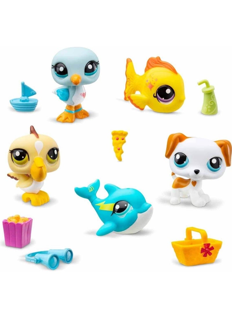 Toyfest - Littlest Pet Shop Minis 5-Piece Figure Set S1 - Minis on Vacation - 5 cm - Image 1