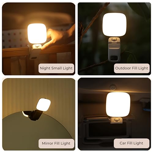 NEWDRU LED Video Light for Laptop & Camera | Rechargeable Adjustable Clip Light for Zoom Meetings, Live Streaming, Video Calls & Vlogging | 2 Color Modes, Type-C Charging, Tripod Mountable - White - Image 5