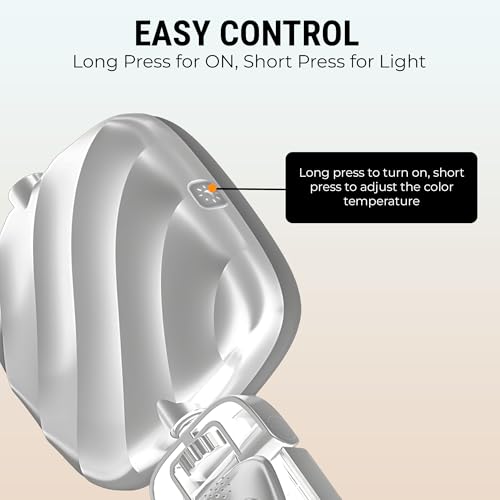 NEWDRU LED Video Light for Laptop & Camera | Rechargeable Adjustable Clip Light for Zoom Meetings, Live Streaming, Video Calls & Vlogging | 2 Color Modes, Type-C Charging, Tripod Mountable - White - Image 4
