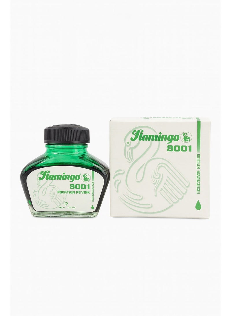 Flamingo Fountain Pen Ink 8001-Green-62.50ML - Image 1