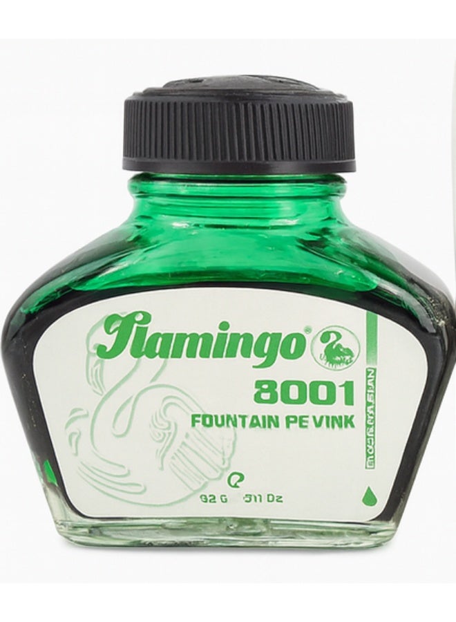 Flamingo Fountain Pen Ink 8001-Green-62.50ML - Image 3