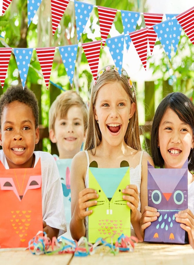 Yilloog 32.81 ft 60 Pcs School Carnival Banner White and Blue Pennant Banner Flags Striped and Dot Triangle Bunting Flags for Classroom Birthday Party Carnival Decorations(3 Strips) - Image 3
