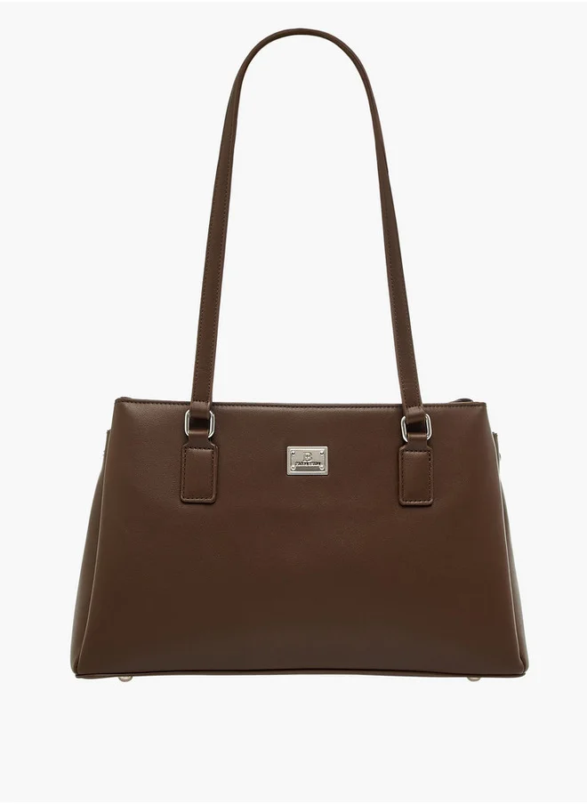فلورا بيلا من شو إكسبرس Women's Solid Shoulder Bag with Double Handle and Zip Closure