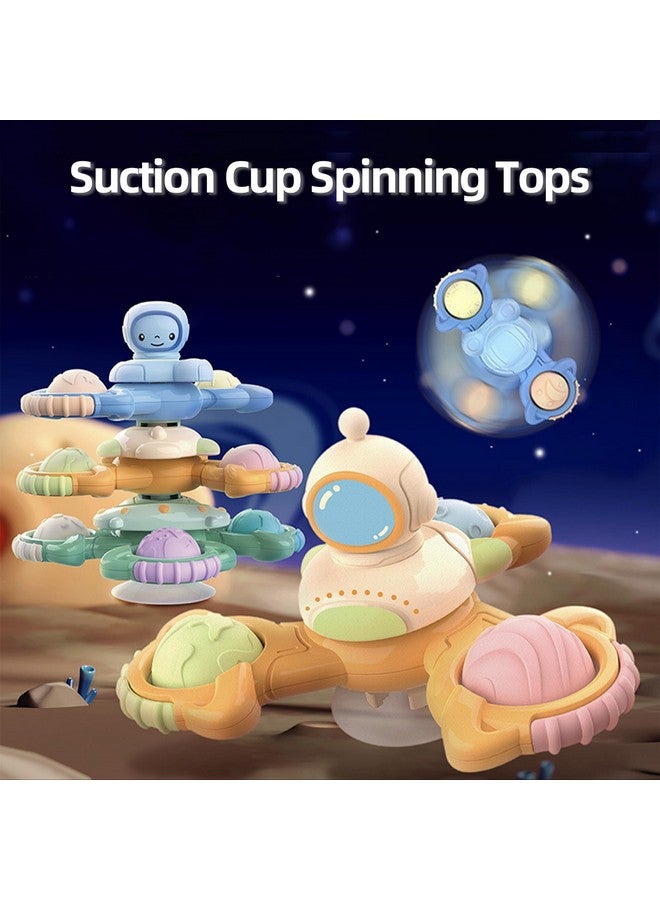 Jollybaby Jollybaby 3-Piece Suction Cup Spinner Toys for Boy & Girl, Spinning Tops for Toddlers, Birthday Gift for Infant, Sensory Baby Bath Toys - Image 2
