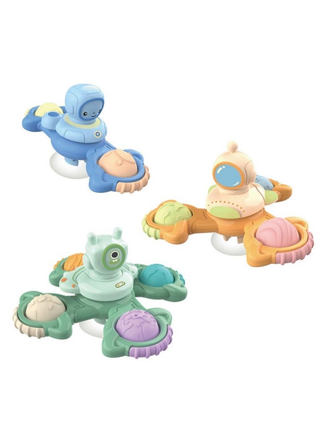 Jollybaby Jollybaby 3-Piece Suction Cup Spinner Toys for Boy & Girl, Spinning Tops for Toddlers, Birthday Gift for Infant, Sensory Baby Bath Toys - Image 1